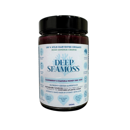 Elderberry & Manuka Honey Organic Irish Sea Moss Gel 380ml